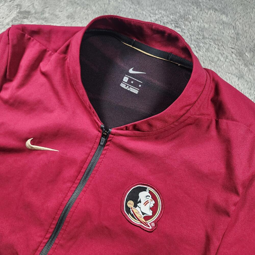 Florida State Seminoles Jacket Mens Medium Red NCAA Football Nike Full Zip Track